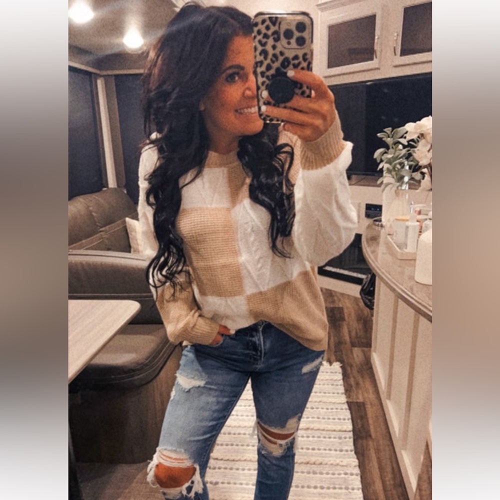 Staccato Taupe/Ivory Sweater